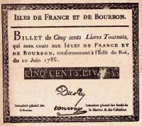 Gallery image for Isles of France and of Bourbon p12: 500 Livres Tournois from 1788
